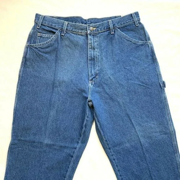 NWT Vintage Dickies Carpenter‎ Jeans Mens 36x30 Relaxed Fit Medium Wash Utility - Picture 3 of 11